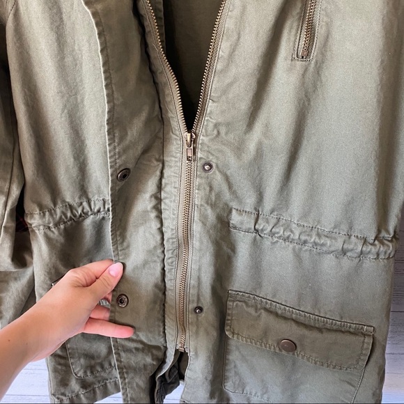 mine Plaid Utility Jacket Green Sz Small - Picture 6 of 10